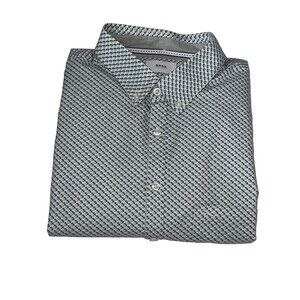 Brax Feel Good Natural flex Men button down modern fit dress shirt Size M (40)